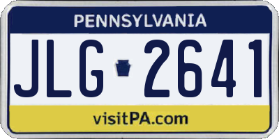 PA license plate JLG2641