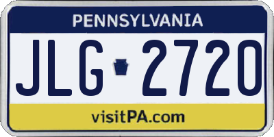 PA license plate JLG2720