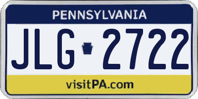 PA license plate JLG2722