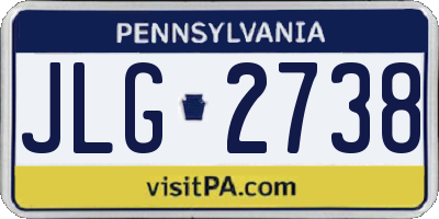 PA license plate JLG2738