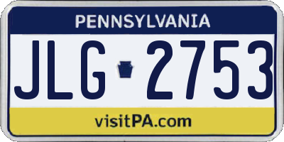 PA license plate JLG2753