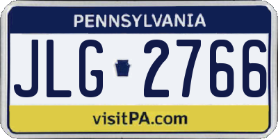 PA license plate JLG2766