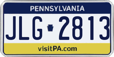 PA license plate JLG2813