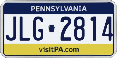 PA license plate JLG2814