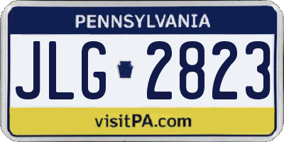 PA license plate JLG2823