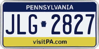PA license plate JLG2827