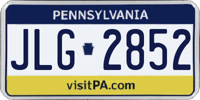 PA license plate JLG2852