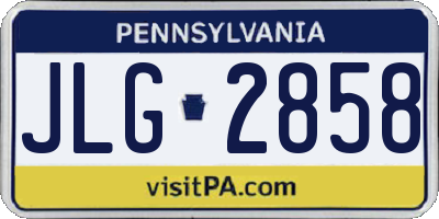 PA license plate JLG2858