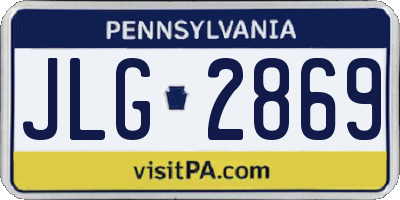 PA license plate JLG2869
