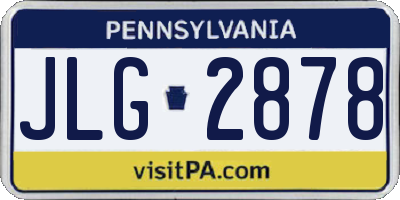 PA license plate JLG2878