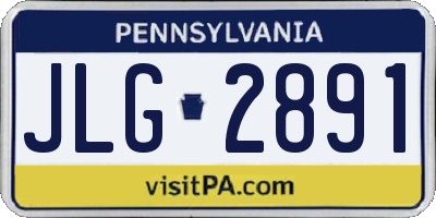PA license plate JLG2891