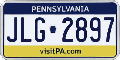 PA license plate JLG2897