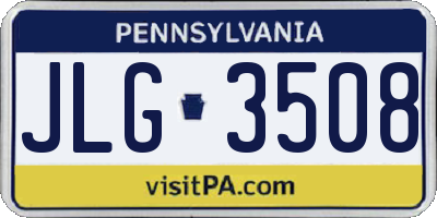 PA license plate JLG3508