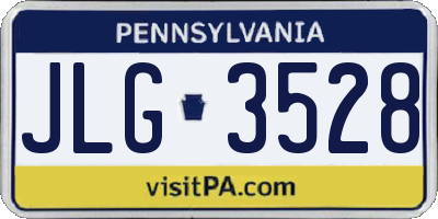 PA license plate JLG3528