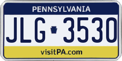 PA license plate JLG3530
