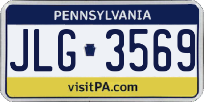 PA license plate JLG3569