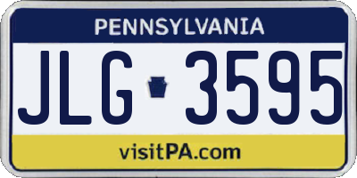 PA license plate JLG3595