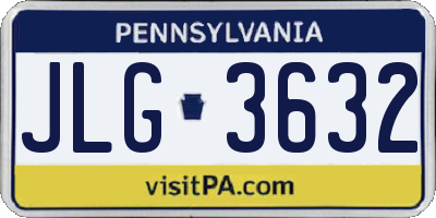 PA license plate JLG3632