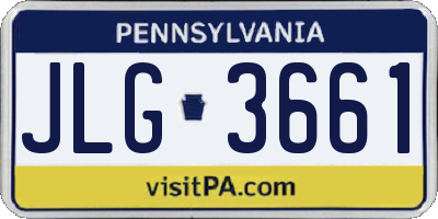 PA license plate JLG3661