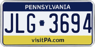 PA license plate JLG3694