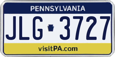 PA license plate JLG3727
