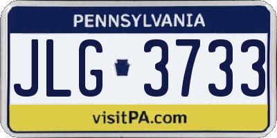 PA license plate JLG3733