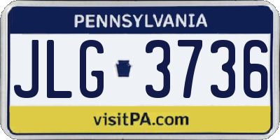 PA license plate JLG3736