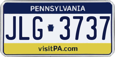 PA license plate JLG3737
