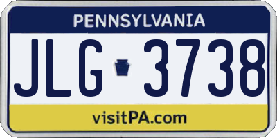 PA license plate JLG3738