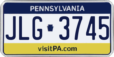 PA license plate JLG3745
