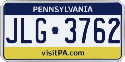 PA license plate JLG3762