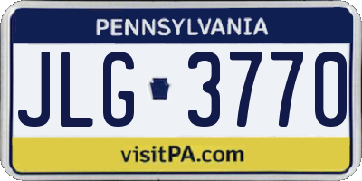 PA license plate JLG3770