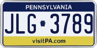 PA license plate JLG3789
