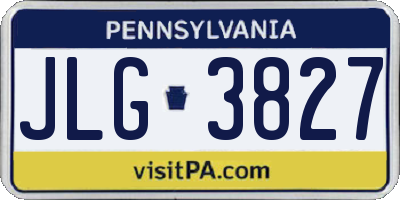 PA license plate JLG3827
