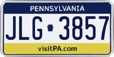 PA license plate JLG3857