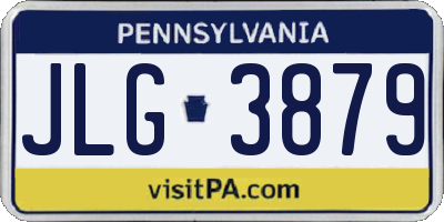 PA license plate JLG3879