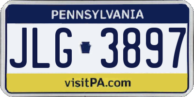 PA license plate JLG3897