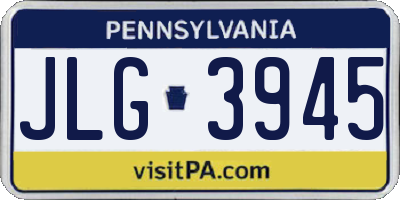 PA license plate JLG3945