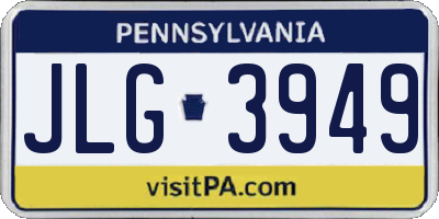 PA license plate JLG3949