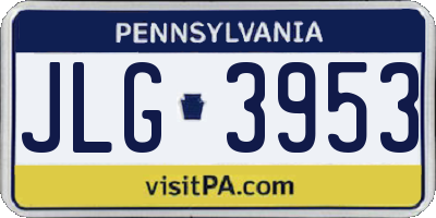 PA license plate JLG3953