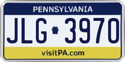 PA license plate JLG3970