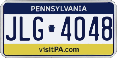 PA license plate JLG4048