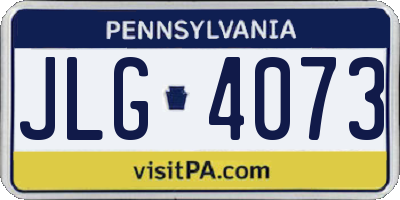 PA license plate JLG4073