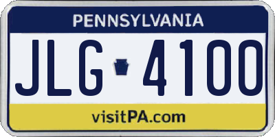 PA license plate JLG4100