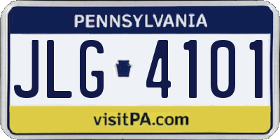PA license plate JLG4101