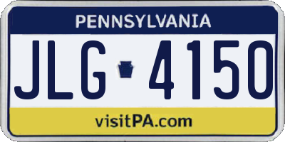 PA license plate JLG4150
