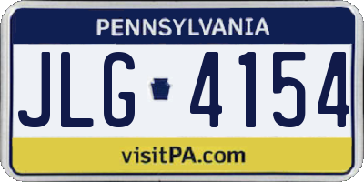 PA license plate JLG4154