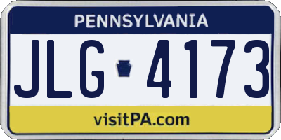 PA license plate JLG4173