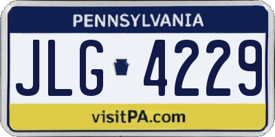 PA license plate JLG4229