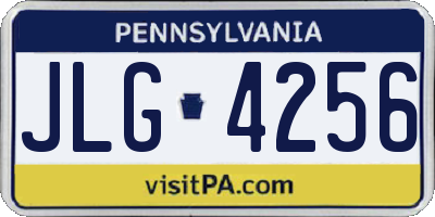 PA license plate JLG4256